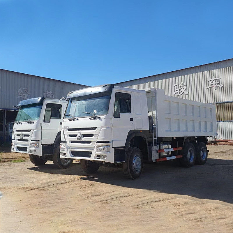 2 Achterste schakeling Automatisch venster Sinotruck Howo 371 375 Gebruikte tipper truck dump truck