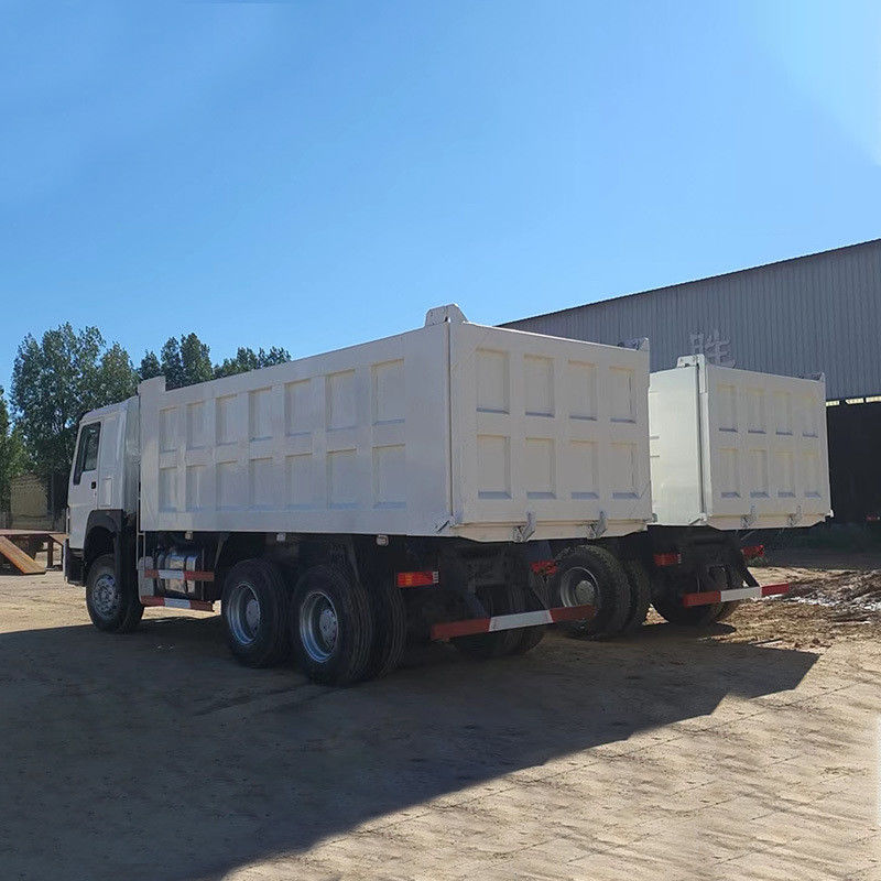 2 Achterste schakeling Automatisch venster Sinotruck Howo 371 375 Gebruikte tipper truck dump truck