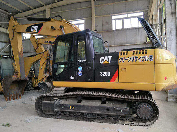 Kawasaki Hydraulische cilinder gebruikte Cat 320D Crawler Graafmachine met 1,1m3 emmercapaciteit