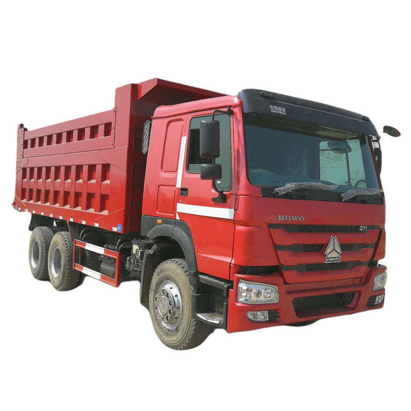 HOWO 6x4 371 pk 30 ton Red Tipper Truck Dump Truck met WEICHAI motor en 3 passagiers
