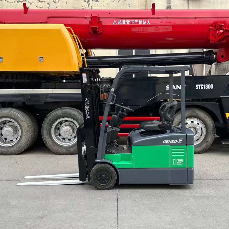 Groene 1,5 ton elektrische vorkhef Werktijden 0-2000 Gemakkelijk te onderhouden