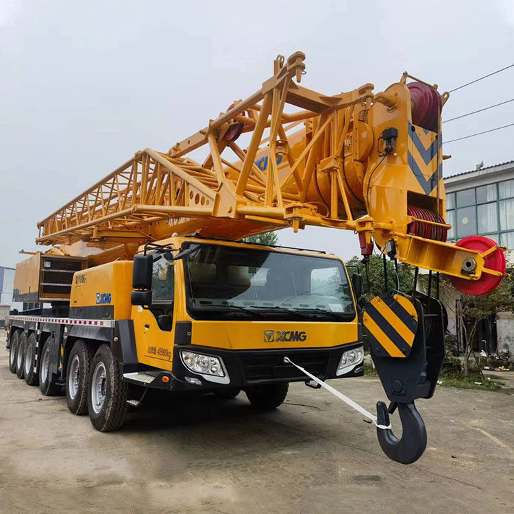 Gele 50 ton gebruikte hydraulische kraan voor vrachtwagen QY25K5-I QY25KD QY25K 33m Lifthoogte