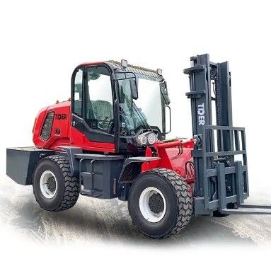 3000 kg laadvermogen Gebruikte TDER 4WD all-terrain vorklift met Isuzu of Cummins EPA-motor