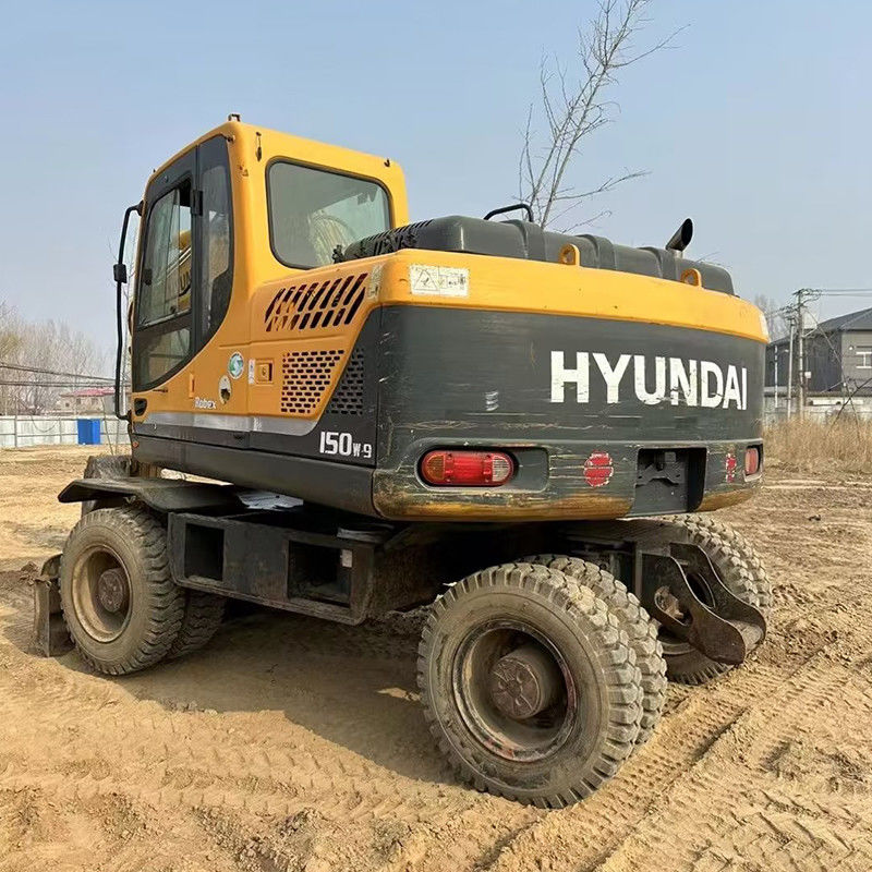 Hyundai Origin Machine Wheel Excavator Gebruikte 150W-9 Excavators te koop