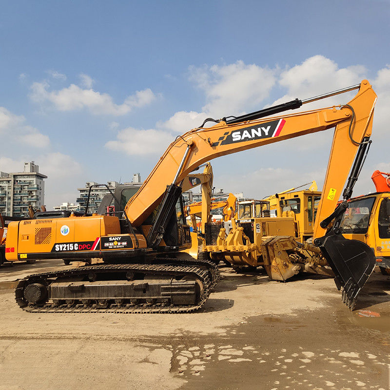 Gebruikte Sany SY215c Crawler Excavator 21,5 Ton met originele kleur en 4,9L Verplaatsing