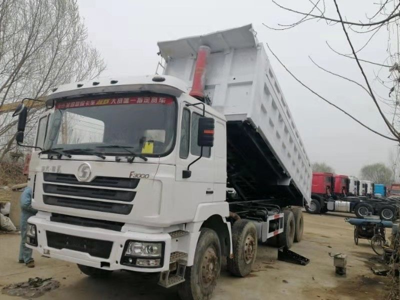 39000kg gewicht Shacman F3000 8x4 Tipper Truck Dump Truck 6.2-8m Cargo Tank Lengte