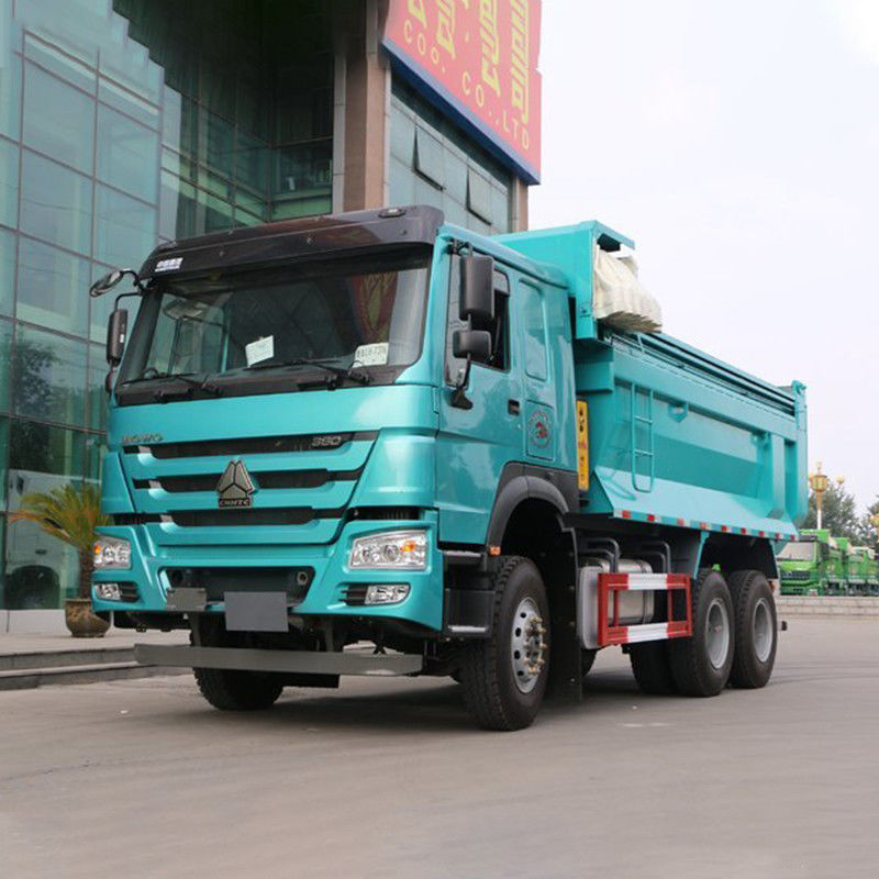 Gebruikte HOWO 380hp 6x4 10 wielen dump tipper truck met 6 cilinders in goede staat
