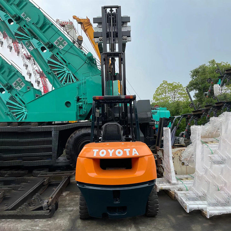 3.5t Gebruikte mijnbouw vorklift met vierwielaandrijving Toyo Ta Diesel vorklift met 150m vorkbreedte