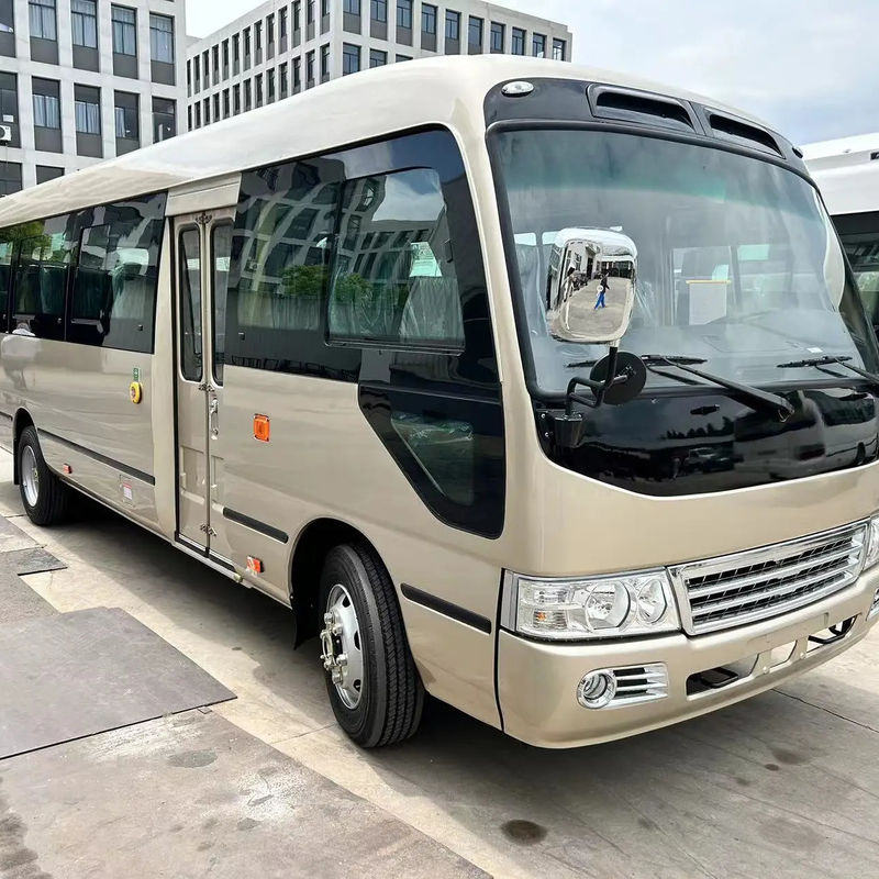 Manuele transmissie type 30 zitplaatsen LHD/RHD Diesel Mini Coaster Bus met luxe ontwerp