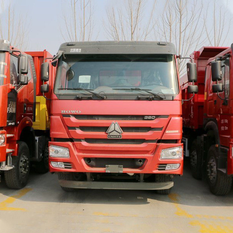 Tweedehands 380 pk 8x4 8,5 m HOWO Dump Truck Bruto voertuiggewicht ≥30T en touchscreen Geen
