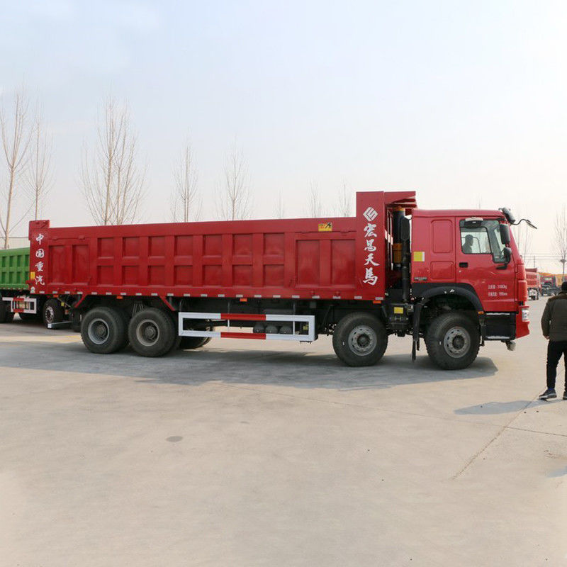 Tweedehands 380 pk 8x4 8,5 m HOWO Dump Truck Bruto voertuiggewicht ≥30T en touchscreen Geen