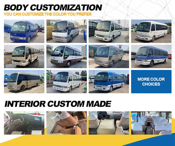30 zitplaatsen gebruikte Toyo ta Coaster Bus voor transmissie type handleiding
