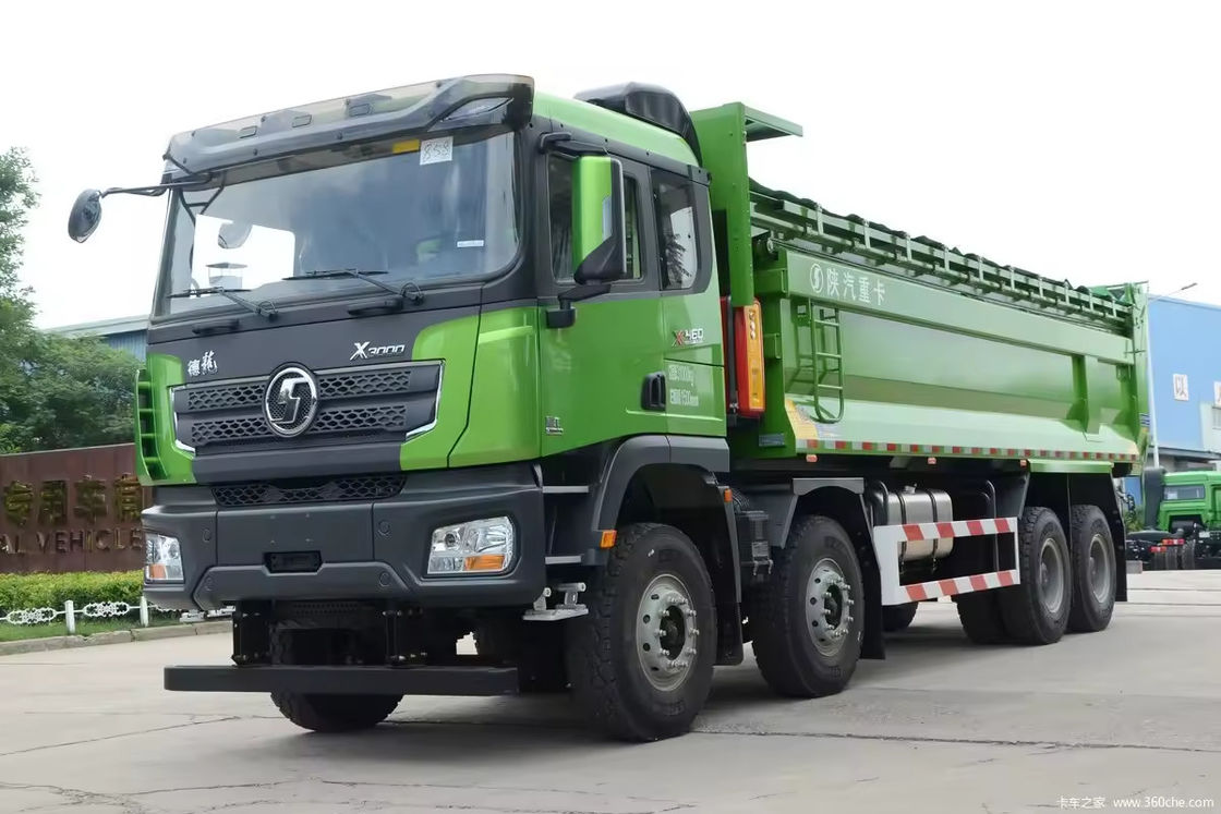 Voorwaarts schakelen nummer 12 Gebruikte SHACMAN dumptruck 8X4 6X4 420HP voor zware mijnbouw