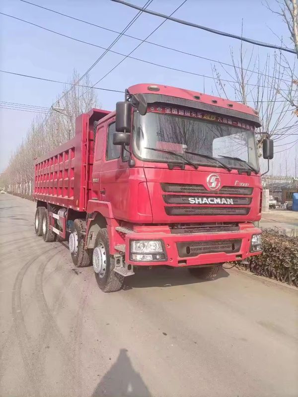 Voorwaarts schakelen nummer 12 Gebruikte SHACMAN dumptruck 8X4 6X4 420HP voor zware mijnbouw