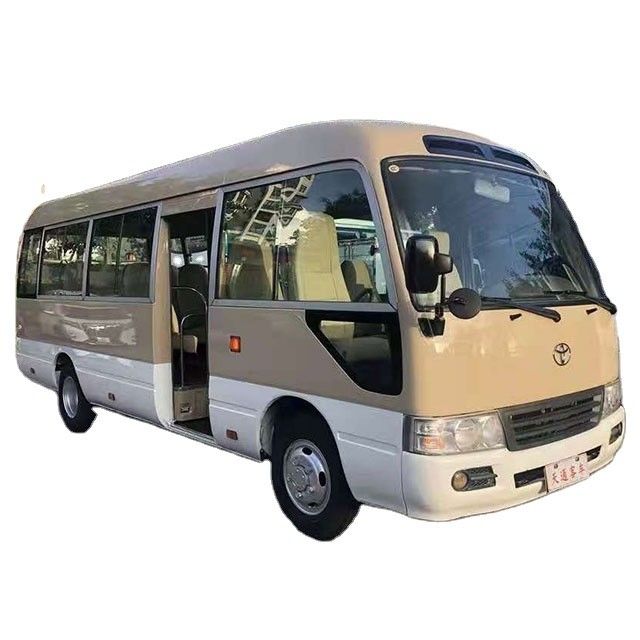 Gebruikte linksafrijdende Toyota Coaster Minibus 20 zitplaatsen met optionele airconditioning