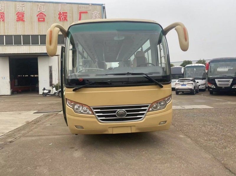 Leaf Spring Suspension 35 zitplaatsen Gebruikte busbus met stuurbekrachtiging en luxe stoelen