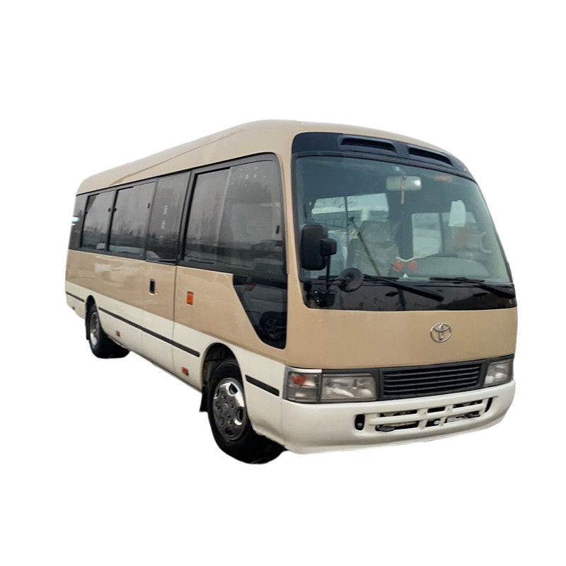 Handgestuurde Toyo Ta Diesel 19-30 zitplaatsen Coaster Bus met gas / benzine brandstof type
