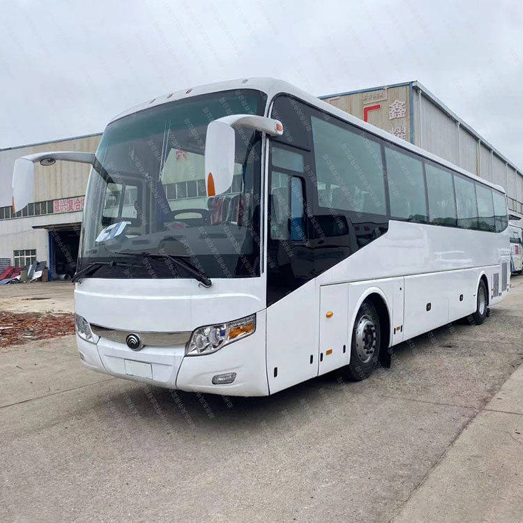 Maximale snelheid 100 km/u Gebruikte Youtong ZK6122 Coach Bus met 55 zitplaatsen en intern toilet