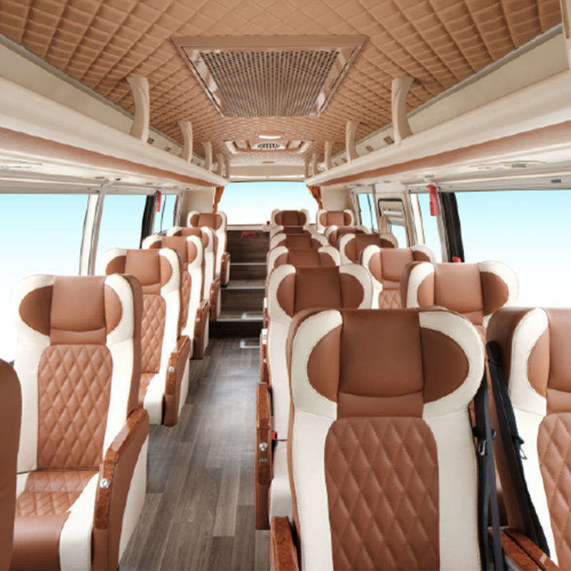 Weichai Motor 24 zitplaatsen LHD Diesel Passagiersbussen Luxe Coach voor de Afrikaanse markt