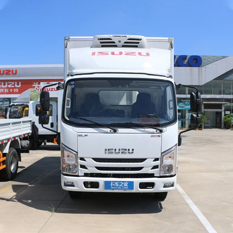 3360 mm wielbasis Isuzu 10 ton koelkast vrachtwagen voor groenten en vlees transport