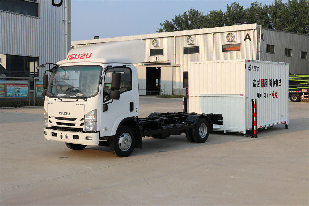 Isuzu Diesel 4*2 Middelgrote vrachtwagen met afneembare carrosserie en hydraulische uitsteker