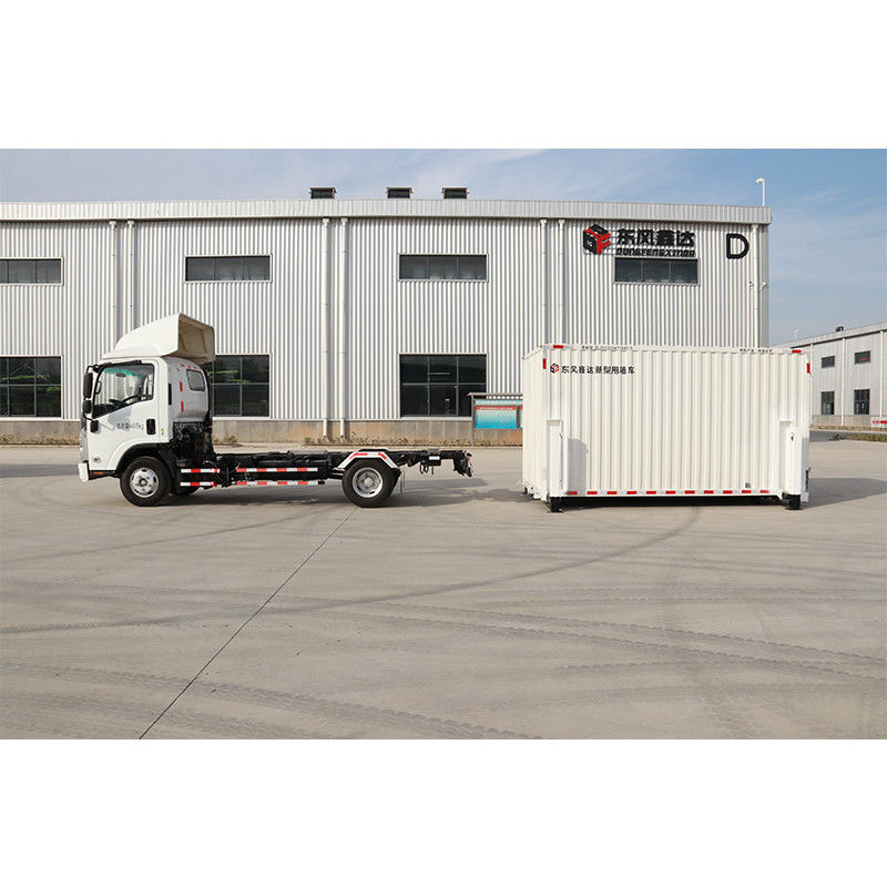 4*2 Mini 5 Ton 19CBM Dry Van Trucks Afneembare Karosserie En Hydraulische Outriggers Voor Logistiek