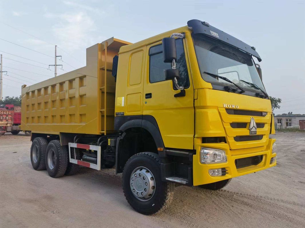 Gereviseerde Sinotruck Howo 6x4 10 Wheeler 371hp Gebruikte Tipper Dump Truck Cruise Control Geen