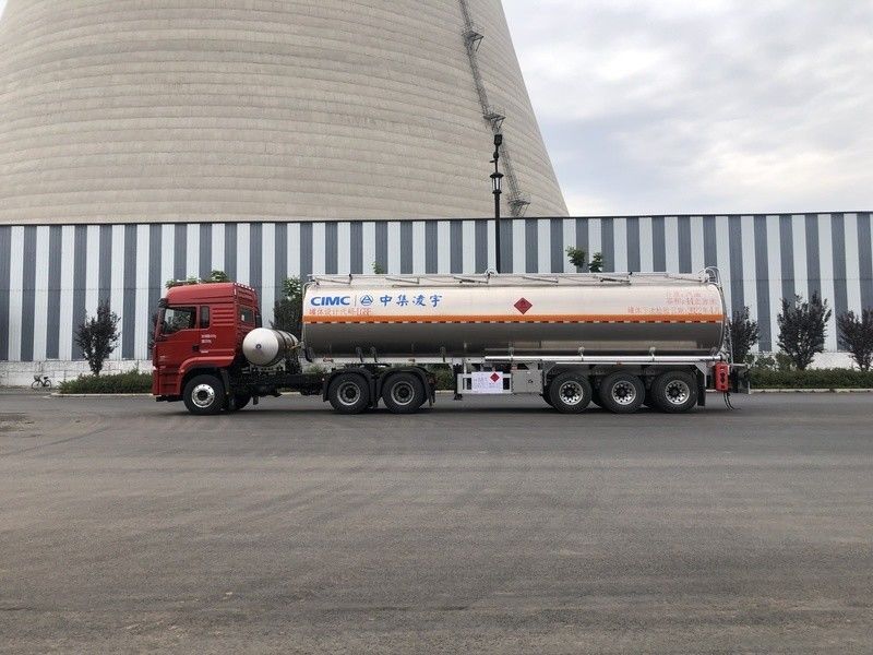 3 As 44m3 Vloeibare benzine luchtvaart Kerosine Jet Fuel Transport Halve aanhangwagen Tanker