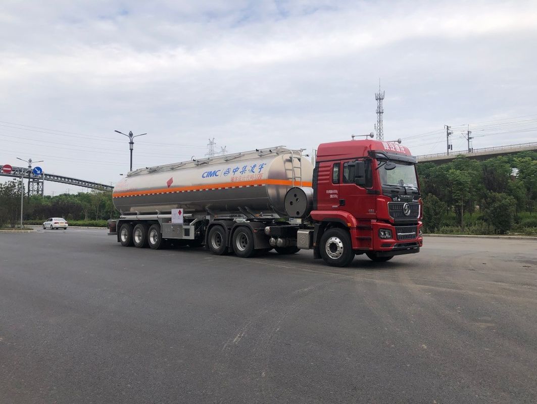 Aluminium legering Diesel Tanker voor Afrika 44m3 Liquid Diesel Semi-Trailer Benzinbrandstof