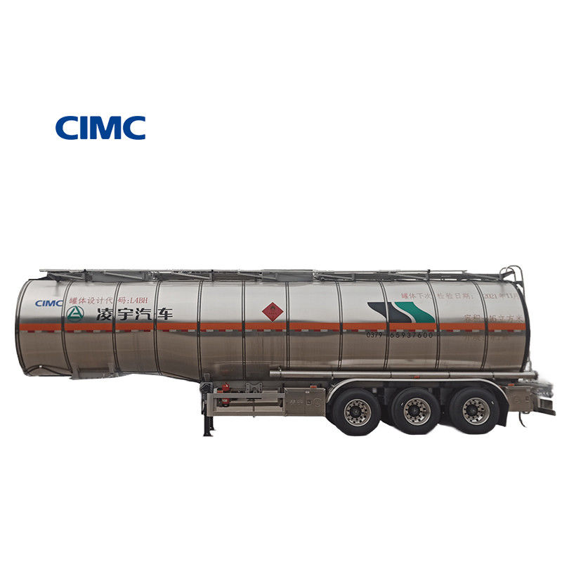 CIMC LINYU 46000L Tanker met brandstof van aluminiumlegeringen Aanhangwagen met wielbasis 6150 1310 1310