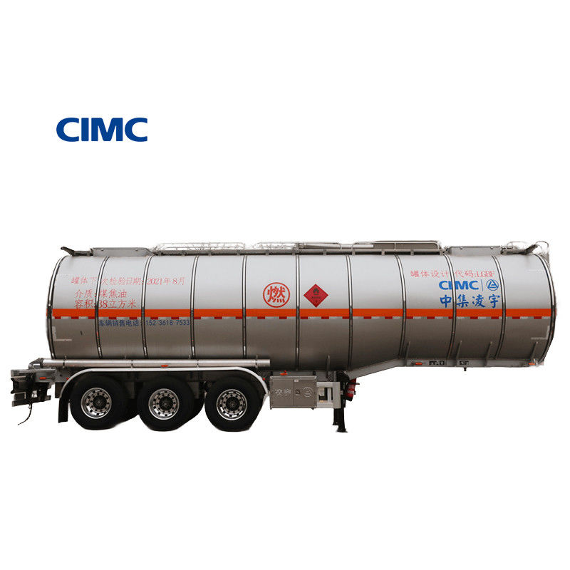 46000 liter roestvrij staal ruwe olie brandstof tankwagon halve aanhangwagen voor vrachtwagendistributie
