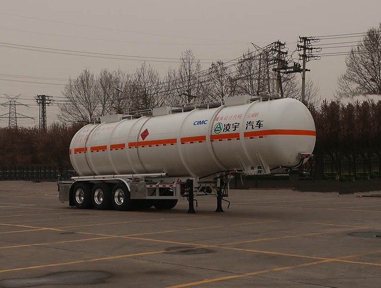 46000 liter roestvrij staal ruwe olie brandstof tankwagon halve aanhangwagen voor vrachtwagendistributie