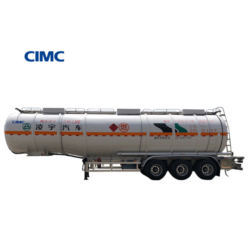 Staal CIMC LINYU 48000 liter brandstoftrailer voor het efficiënt vervoeren van ruwe olie