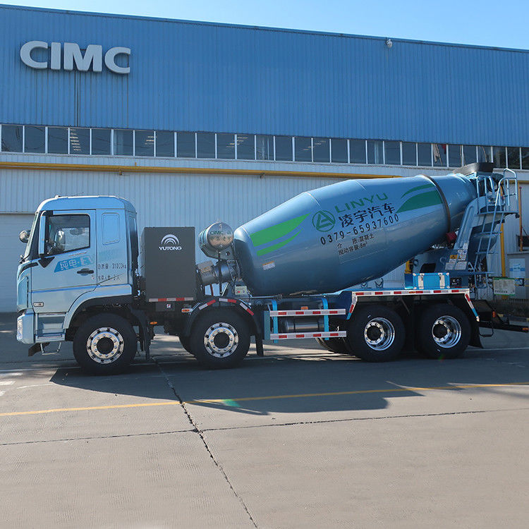 13000 kg elektrische 8x4 12cbm grote mobiele beton cement mixer truck voor door CIMC LINYU