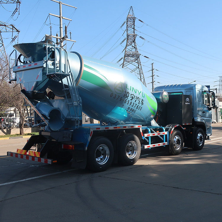 13000 kg elektrische 8x4 12cbm grote mobiele beton cement mixer truck voor door CIMC LINYU