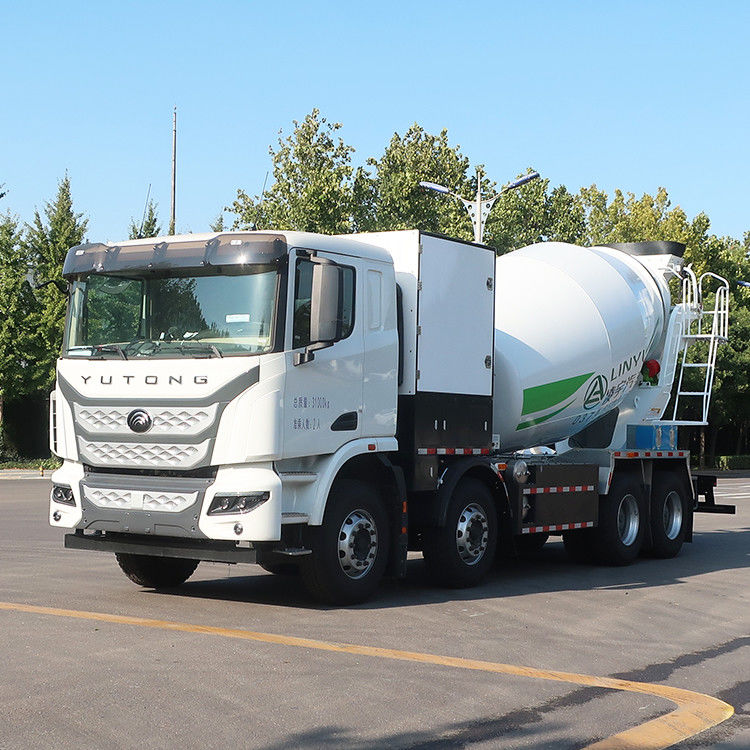 380kw CIMC LINYU 10 m3 Elektrische 8x4 zelflaadbare mobiele betonmengtruck voor het mengen