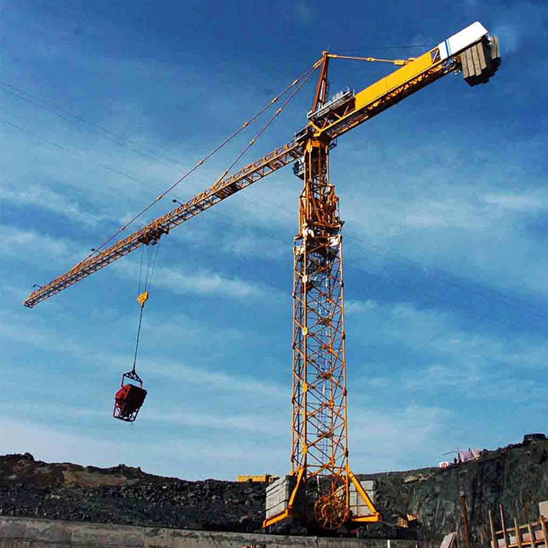 Energie-mijnbouw Syt80 T6012-6 6 ton 8 ton platte torenkraan met lange werkstraal