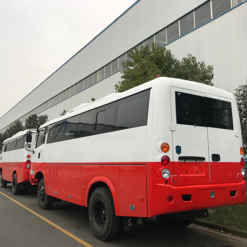 DONGFENG 29 zitplaatsen Diesel Coach Bus 4x4 Off Road Bus met vooras DONGFENG Assen