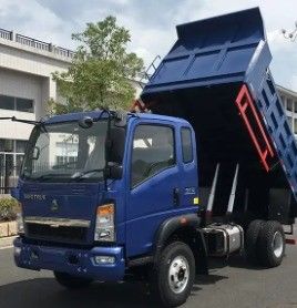2 Passagiers Yunnei Motor Sinotruk HOMAN 4*2 Mini Tipper Dump Truck 8-12 Ton Lichte Truck