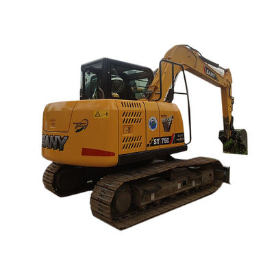 7.5 Ton Crawler Excavator Gebruikt Sany SY75C Excavator met ISUZU motor en andere hydraulische pomp