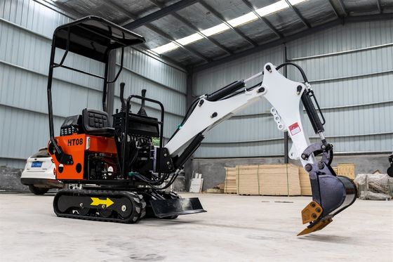 CHANGCHAI Motor 1 Ton Crawler Excavator Mini Digger met 1140 mm spoorgrondslaglengte