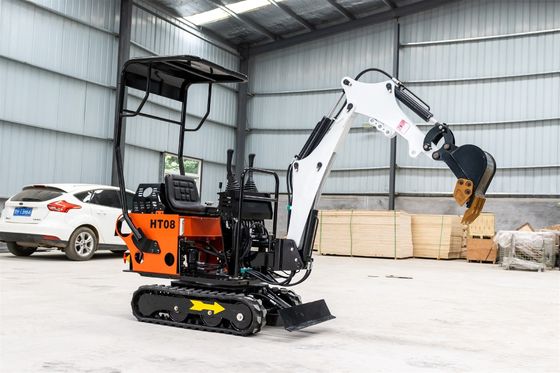 CHANGCHAI Motor 1 Ton Crawler Excavator Mini Digger met 1140 mm spoorgrondslaglengte