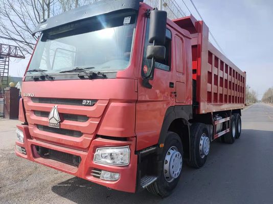 Handmatig raam SINO TRUCK 12 wielen LHD 50tons tweedehands 8x4 Gebruikte HOWO tipper dump truck