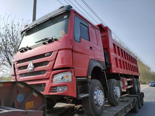 Handmatig raam SINO TRUCK 12 wielen LHD 50tons tweedehands 8x4 Gebruikte HOWO tipper dump truck