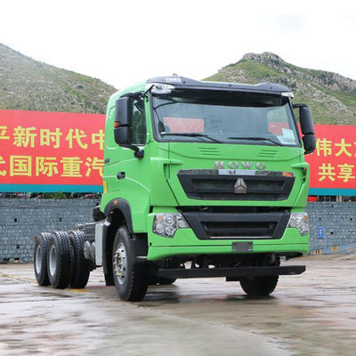 400 pk 6x4 5,8 m T7H HOWO Gebruikte dump-tipper-truck met 5,8 * 2,35 * 1,5 m vrachttank afmetingen