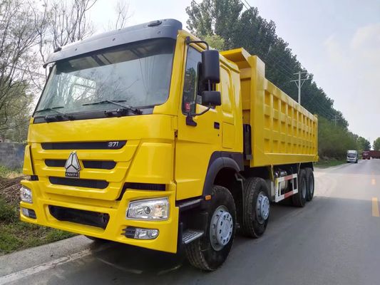 Gebruikte Howo 8x4 12 wiel dump trucks 375 Hp Diesel motor Sand Tipper Truck zonder ESC