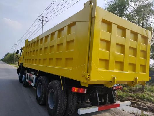 Gebruikte Howo 8x4 12 wiel dump trucks 375 Hp Diesel motor Sand Tipper Truck zonder ESC