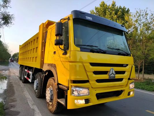 Gebruikte Howo 8x4 12 wiel dump trucks 375 Hp Diesel motor Sand Tipper Truck zonder ESC