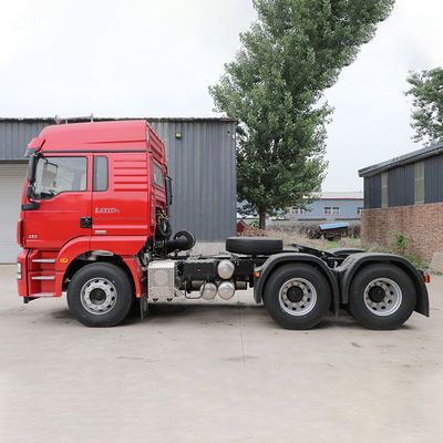 420 pk 6X4 Shacman gebruikte trekker met 12R22.5 banden en EURO 5 emissie standaard