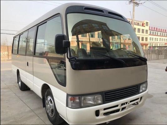 Maximaal koppel 340Nm/rpm Diesel 29 zitplaatsen Gebruikte Toyota Coaster bussen met 300L olie tank